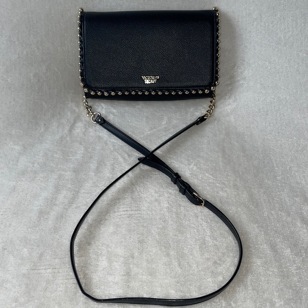 Victoria Secret Ball Stud Sling/Wallet Bag Crossbody Bag Black
